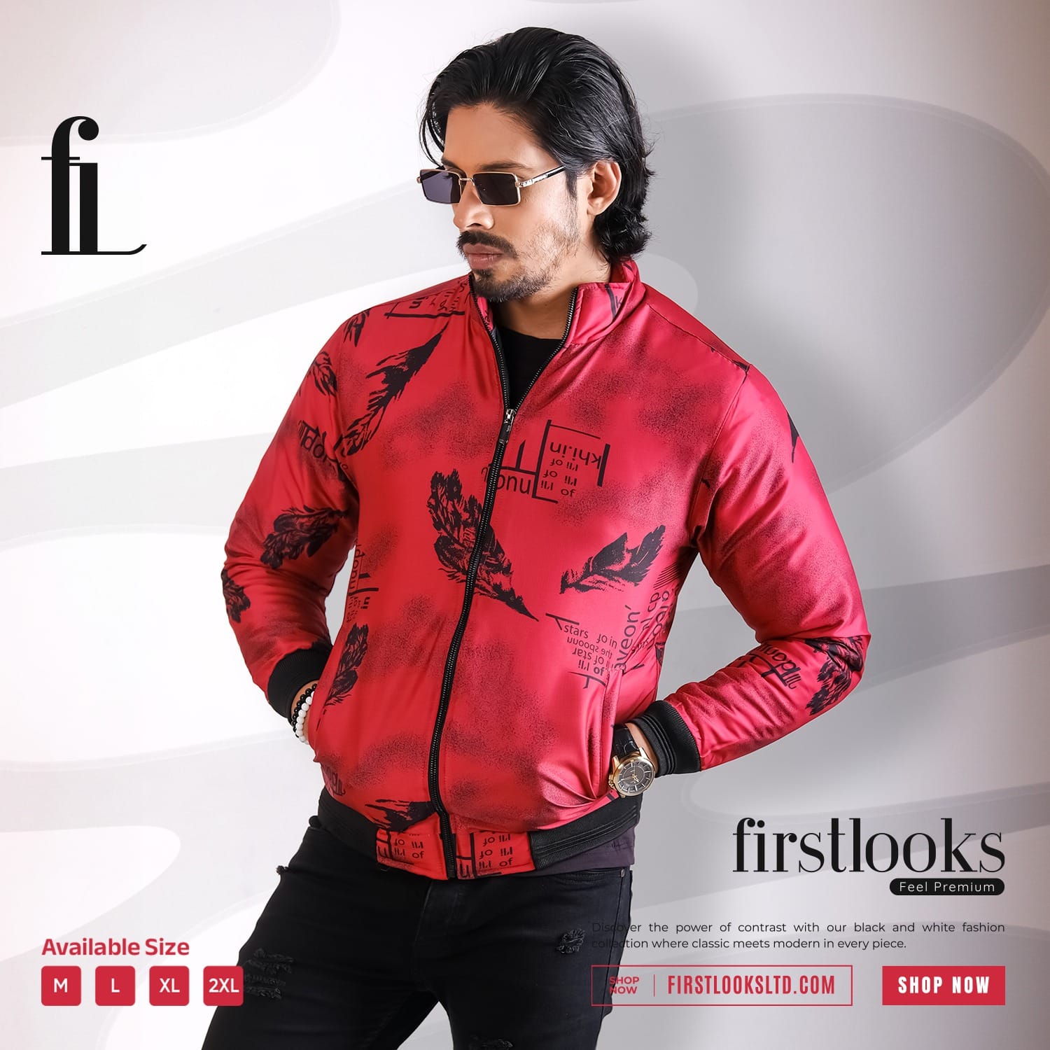 Premium Pedding Jacket for Men's | Code: S-404 (Marron) - Image 2