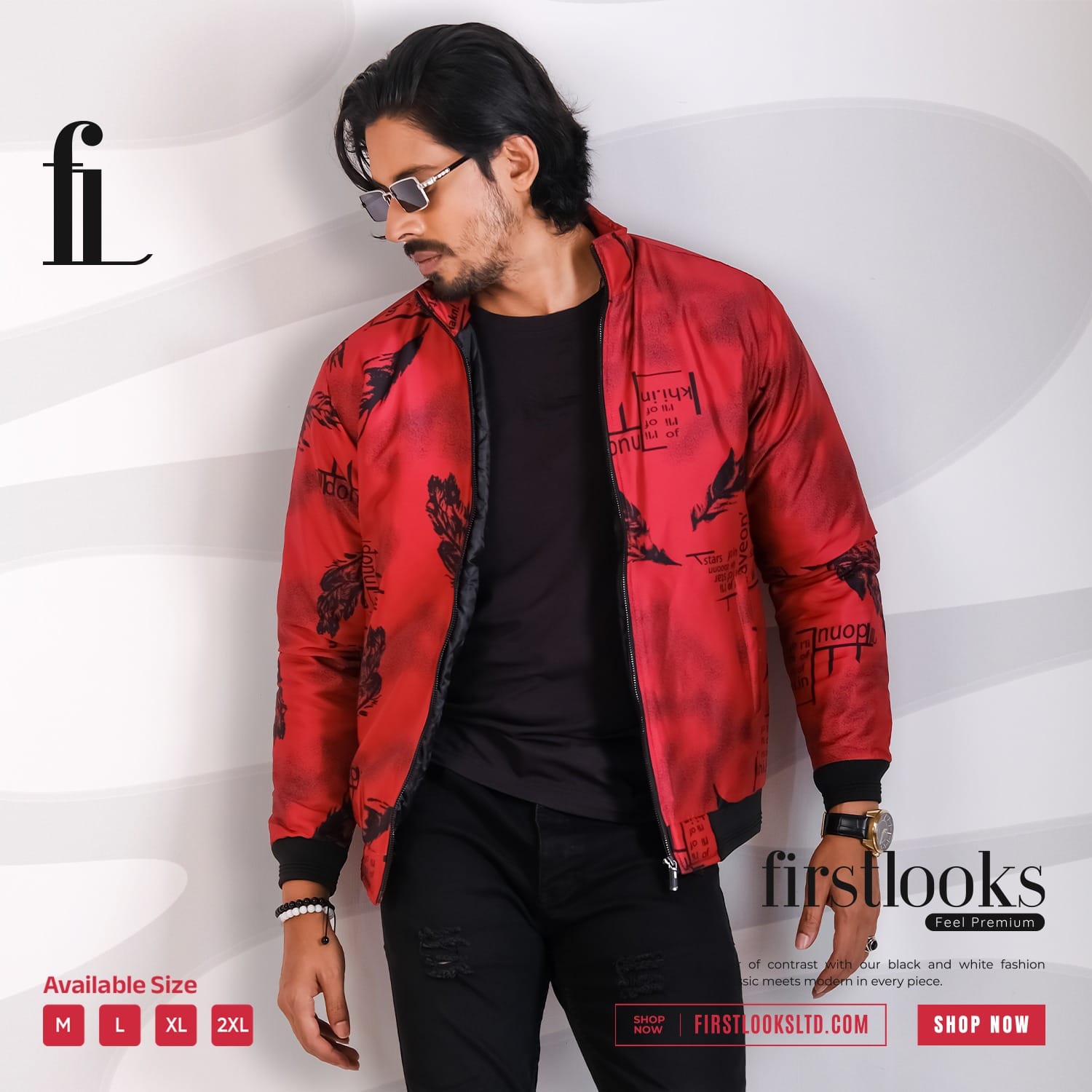 Premium Pedding Jacket for Men's | Code: S-404 (Marron) - Image 3