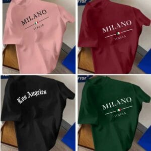 Code:2310 4 pcs Combo Stylish & Comfortable Fit Premium Drop Shoulder T-Shirt – Made from Premium China Fabric