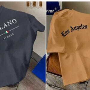 Code:2283 2 pcs Combo Stylish & Comfortable Fit Premium Drop Shoulder T-Shirt – Made from Premium China Fabric